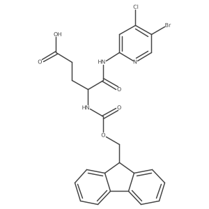 4-[(5-bromo-4-chloropyridin-2-yl)carbamoyl]-4-({[(9H-fluoren-9-yl)methoxy]carbonyl}amino)butanoic acid Structure
