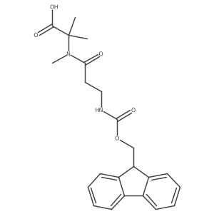 2-[3-({[(9H-fluoren-9-yl)methoxy]carbonyl}amino)-N-methylpropanamido]-2-methylpropanoic acid结构式