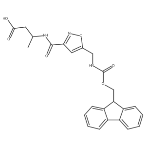 3-({5-[({[(9H-fluoren-9-yl)methoxy]carbonyl}amino)methyl]-1,2-oxazol-3-yl}formamido)butanoic acid Structure