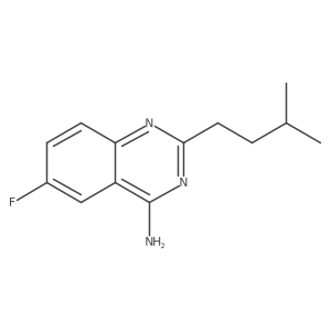 6-Fluoro-2-(3-methylbutyl)quinazolin-4-amine结构式