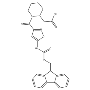 2-{4-[5-({[(9H-fluoren-9-yl)methoxy]carbonyl}amino)-1,2-oxazole-3-carbonyl]morpholin-3-yl}acetic acid结构式