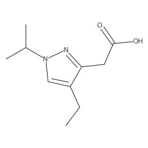 2-[4-ethyl-1-(propan-2-yl)-1H-pyrazol-3-yl]acetic acid结构式
