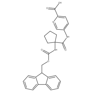 5-[1-({[(9H-fluoren-9-yl)methoxy]carbonyl}amino)cyclopentaneamido]pyridine-2-carboxylic acid Structure
