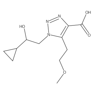 1-(2-cyclopropyl-2-hydroxyethyl)-5-(2-methoxyethyl)-1H-1,2,3-triazole-4-carboxylic acid结构式
