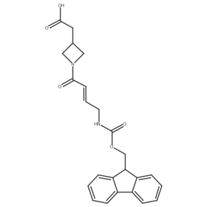 2-{1-[4-({[(9H-fluoren-9-yl)methoxy]carbonyl}amino)but-2-enoyl]azetidin-3-yl}acetic acid Structure