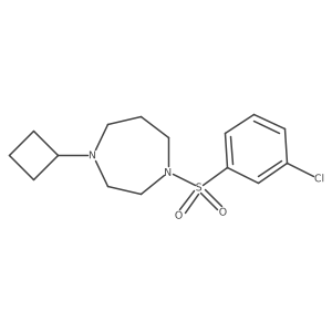 1-((3-Chlorophenyl)sulfonyl)-4-cyclobutyl-1,4-diazepane结构式