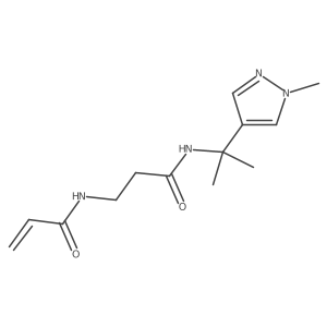 N-[2-(1-Methylpyrazol-4-yl)propan-2-yl]-3-(prop-2-enoylamino)propanamide结构式