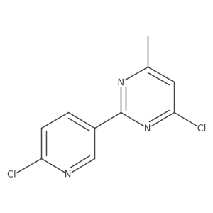 4-Chloro-2-(6-chloropyridin-3-yl)-6-methylpyrimidine结构式