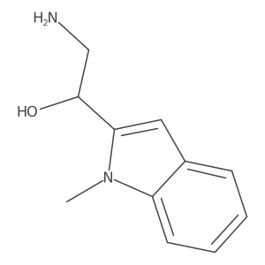 (1S)-2-amino-1-(1-methyl-1H-indol-2-yl)ethan-1-ol结构式