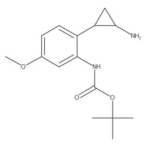 rac-tert-butyl N-{2-[(1R,2S)-2-aminocyclopropyl]-5-methoxyphenyl}carbamate Structure