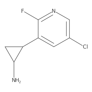 rac-(1R,2S)-2-(5-chloro-2-fluoropyridin-3-yl)cyclopropan-1-amine结构式