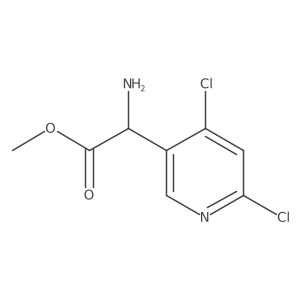 Methyl 2-amino-2-(4,6-dichloropyridin-3-yl)acetate结构式
