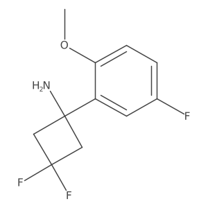 3,3-Difluoro-1-(5-fluoro-2-methoxyphenyl)cyclobutan-1-amine Structure