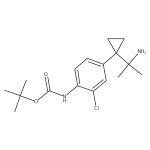 tert-butyl N-{4-[1-(2-aminopropan-2-yl)cyclopropyl]-2-chlorophenyl}carbamate结构式