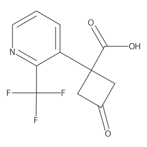 3-Oxo-1-[2-(trifluoromethyl)pyridin-3-yl]cyclobutane-1-carboxylic acid Structure