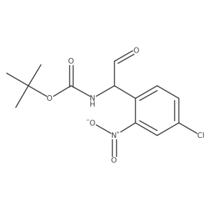 tert-butyl N-[1-(4-chloro-2-nitrophenyl)-2-oxoethyl]carbamate Structure