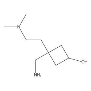 3-(Aminomethyl)-3-[2-(dimethylamino)ethyl]cyclobutan-1-ol Structure