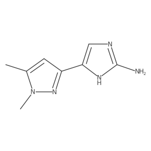 5-(1,5-dimethyl-1H-pyrazol-3-yl)-1H-imidazol-2-amine结构式