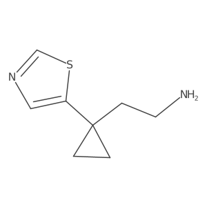 2-[1-(1,3-Thiazol-5-yl)cyclopropyl]ethan-1-amine Structure