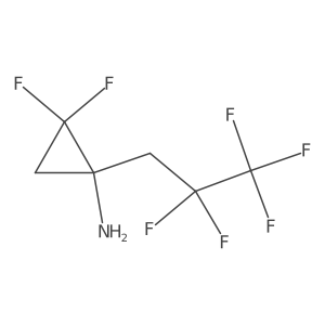 2,2-Difluoro-1-(2,2,3,3,3-pentafluoropropyl)cyclopropan-1-amine Structure