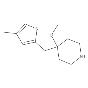 4-Methoxy-4-[(4-methylthiophen-2-yl)methyl]piperidine Structure