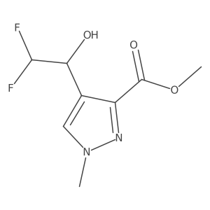 methyl 4-(2,2-difluoro-1-hydroxyethyl)-1-methyl-1H-pyrazole-3-carboxylate结构式