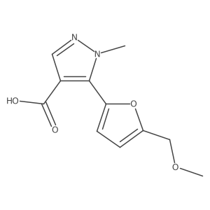 5-[5-(methoxymethyl)furan-2-yl]-1-methyl-1H-pyrazole-4-carboxylic acid Structure