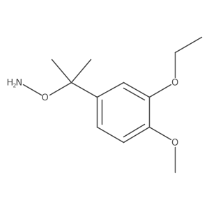 O-[2-(3-ethoxy-4-methoxyphenyl)propan-2-yl]hydroxylamine结构式