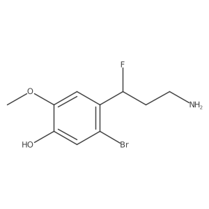 4-(3-Amino-1-fluoropropyl)-5-bromo-2-methoxyphenol结构式