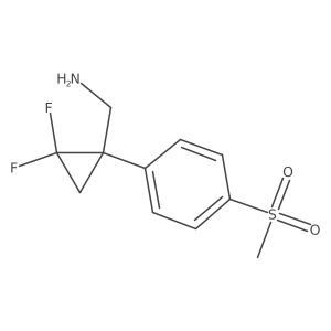 [2,2-Difluoro-1-(4-methanesulfonylphenyl)cyclopropyl]methanamine结构式