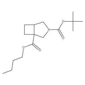 Butyl 3-Boc-3-azabicyclo[3.2.0]heptane-1-carboxylate结构式