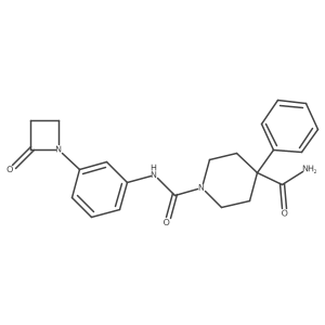 N1-[3-(2-oxoazetidin-1-yl)phenyl]-4-phenylpiperidine-1,4-dicarboxamide Structure