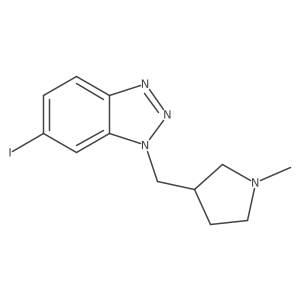 6-iodo-1-[(1-methylpyrrolidin-3-yl)methyl]-1H-1,2,3-benzotriazole结构式