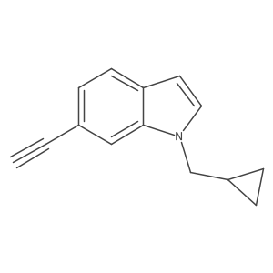1-Cyclopropylmethyl-6-ethynyl-1H-indole结构式