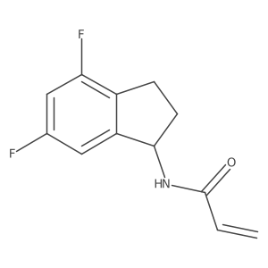N-(4,6-Difluoro-2,3-dihydro-1H-inden-1-yl)prop-2-enamide结构式