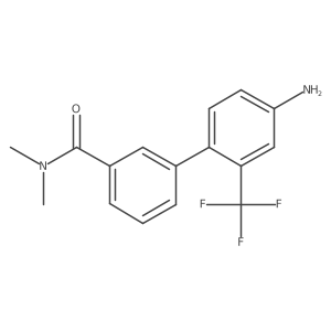 4'-Amino-N,N-dimethyl-2'-(trifluoromethyl)-[1,1'-biphenyl]-3-carboxamide结构式