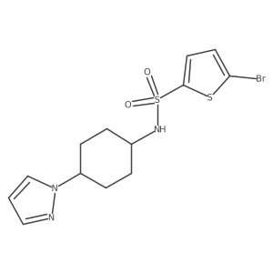 N-(4-(1H-pyrazol-1-yl)cyclohexyl)-5-bromothiophene-2-sulfonamide Structure