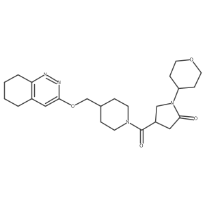 1-(Oxan-4-yl)-4-{4-[(5,6,7,8-tetrahydrocinnolin-3-yloxy)methyl]piperidine-1-carbonyl}pyrrolidin-2-one Structure