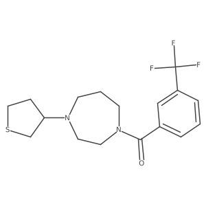 1-(Thiolan-3-yl)-4-[3-(trifluoromethyl)benzoyl]-1,4-diazepane结构式