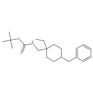 Tert-butyl ((1-benzyl-4-ethylpiperidin-4-yl)methyl)carbamate结构式