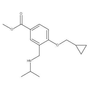 Methyl 4-(cyclopropylmethoxy)-3-((isopropylamino)methyl)benzoate结构式