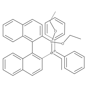 Diphenyl(2'-(triethoxysilyl)-[1,1'-binaphthalen]-2-yl)phosphane结构式