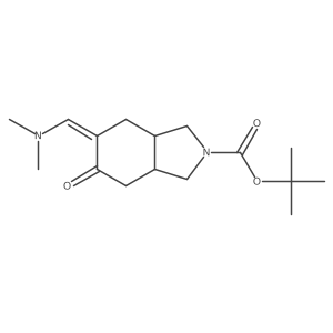 Tert-butyl (5Z)-5-(dimethylaminomethylidene)-6-oxo-1,3,3a,4,7,7a-hexahydroisoindole-2-carboxylate结构式