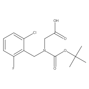 2-{[(Tert-butoxy)carbonyl][(2-chloro-6-fluorophenyl)methyl]amino}acetic acid结构式