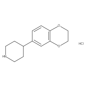 4-(2,3-Dihydrobenzo[b][1,4]dioxin-6-yl)piperidine hydrochloride结构式