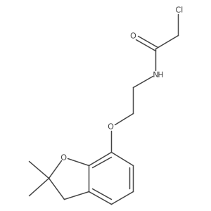 2-Chloro-N-[2-[(2,2-dimethyl-3H-1-benzofuran-7-yl)oxy]ethyl]acetamide结构式