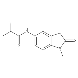 2-Chloro-N-(1-methyl-2-oxo-3H-indol-5-yl)propanamide结构式