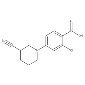 2-Chloro-4-(3-cyano-1-piperidinyl)benzoic acid结构式