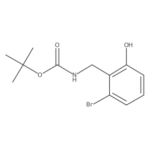 tert-butyl N-[(2-bromo-6-hydroxyphenyl)methyl]carbamate结构式