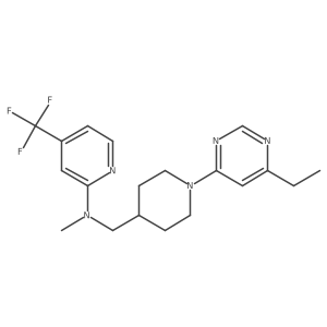 N-{[1-(6-ethylpyrimidin-4-yl)piperidin-4-yl]methyl}-N-methyl-4-(trifluoromethyl)pyridin-2-amine Structure